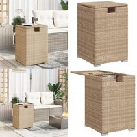 Vidaxl - Propan-Tank-Verstecktisch Beige 40x40x60 cm Poly Rattan - Gartentisch - Outdoortisch - Propan-Tankschutz - Gasgrill Zubehör - Balkonmöbel von VIDAXL