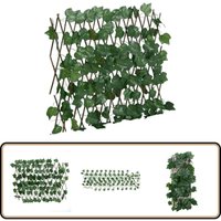 Rankgitter mit Künstlichem Weinlaub Erweiterbar Grün 190x60 cm - Rankgitter - Sichtschutzzaun - Gartendekoration - Kunstpflanzen - Weinstöcke von VIDAXL