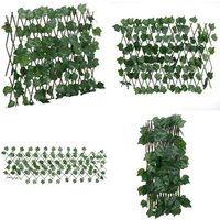 Rankgitter mit Künstlichem Weinlaub Erweiterbar Grün 190x60 cm - Rankgitter - Sichtschutzzaun - Gartendekoration - Kunstpflanzen - Weinstöcke - Home von VIDAXL