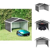 Rasenmäher Garage 92x97x63 cm Verzinkter Stahl Anthrazit - Mähergarage - Robotermäherschuppen - Stahlausstattung - Wetterfest - Anthrazit von VIDAXL