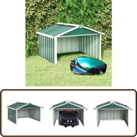 Rasenmäher Garage 92x97x63 cm Verzinkter Stahl Grün - Mähergarage - Rasenmäherschuppen - Robotergartenhäuschen - Stahlausführung - Grün von VIDAXL