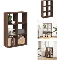 Raumteiler-Bücherregal Braun Eichen-Optik 69,5x29x103,5 cm - Raumteiler - Raumtrenner - Bücherregal - Raumteiler Bücherregal von VIDAXL