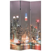 Raumteiler klappbar 120 x 170 cm New York bei Nacht Vidaxl Raumteiler klappbar 120 x 170 cm New York bei Nacht Vidaxl von VIDAXL