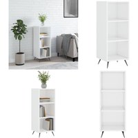 Vidaxl - Regalschrank Hochglanz-Weiß 34,5x32,5x90 cm Holzwerkstoff - Schreibtisch - Wohnzimmermöbel - Sideboard - Regal - Eckschrank - Home & Living von VIDAXL