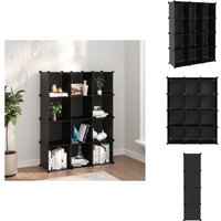 Vidaxl - Regalsystem mit 12 Würfeln Schwarz pp - Regal - Stauraum - Aufbewahrungssystem - Wohnzimmer Dekoration - Garderobe Vidaxl - Regalsystem mit 12 Würfeln Schwarz pp - Regal - Stauraum - Aufbewahrungssystem - Wohnzimmer Dekoration - Garderobe von VIDAXL