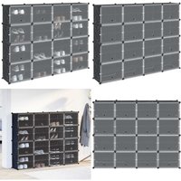 Regalsystem mit 16 Würfeln und Türen Schwarz pp - Vidaxl Regalsystem mit 16 Würfeln und Türen Schwarz pp - Vidaxl von VIDAXL