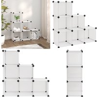 Vidaxl - Regalsystem mit 6 Würfeln Transparent pp - Regal - Stauraumlösungen - Aufbewahrungssystem - Polypropylen Regal - Transparenter Schrank von VIDAXL
