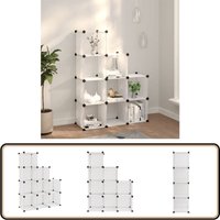 Vidaxl - Regalsystem mit 9 Würfeln Transparent pp - Regal - Stauraum - Aufbewahrungssystem - Wohnzimmer Dekoration - Garderobe Vidaxl - Regalsystem mit 9 Würfeln Transparent pp - Regal - Stauraum - Aufbewahrungssystem - Wohnzimmer Dekoration - Garderobe von VIDAXL