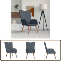 Relaxsessel Dunkelgrau Samt - Sessel - Samt Sessel - Wohnzimmersessel - Grau Sessel - Lounge Chair von VIDAXL