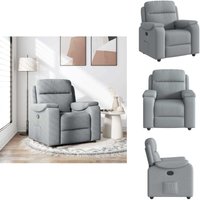 Relaxsessel Hellgrau Stoff - Relaxsessel - Relaxstuhl - Sessel - Fernsehsessel von VIDAXL