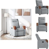 Vidaxl - Relaxsessel Hellgrau Stoff - Relaxsessel - Relaxstuhl - Sessel - Fernsehsessel von VIDAXL