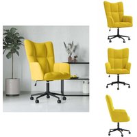 Vidaxl - Relaxsessel Senfgelb Samt - Sessel - Relaxsessel - Wohnzimmersessel - Drehsessel - Samt Sessel von VIDAXL