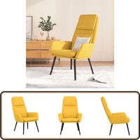 Relaxsessel Senfgelb Stoff - Sessel - Relaxsessel - Bequemer Sessel - Polstersessel - Lounge Chair von VIDAXL