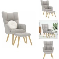 Vidaxl - Relaxsessel mit Fußhocker Wolkengrauer Stoff - Entspannungssessel Mit Fußhocker - Entspannungsstühle Mit Fußhockern - Stuhl - Wohnzimmerstuhl Vidaxl - Relaxsessel mit Fußhocker Wolkengrauer Stoff - Entspannungssessel Mit Fußhocker - Entspannungsstühle Mit Fußhockern - Stuhl - Wohnzimmerstuhl von VIDAXL