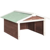 Roboter-Rasenmäher Garage 72x87x50 cm Mocca Weiß Tannenholz - Vidaxl von VIDAXL