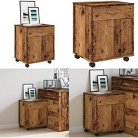 Vidaxl - Rollcontainer Altholz-Optik 45x38x54 cm Holzwerkstoff von VIDAXL