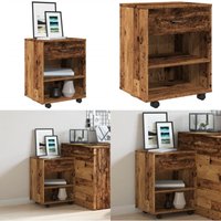 Vidaxl - Rollcontainer Altholz-Optik 46x36x59 cm Holzwerkstoff von VIDAXL