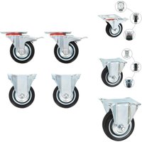 Rollen 4 Stk. 75 mm - Bockrolle - Bockrollen - Bockrad - Bockräder von VIDAXL