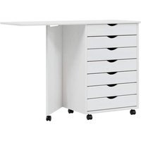 Vidaxl - Rollschrank mit Schreibtisch moss Weiß Massivholz Kiefer Vidaxl - Rollschrank mit Schreibtisch moss Weiß Massivholz Kiefer von VIDAXL