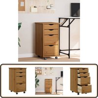 Rollschrank mit Schubladen moss Honigbraun Massivholz Kiefer - Schubladenschrank - Rollschrank - Schreibtischorganizer - Bürobedarf - Regal Rollschrank mit Schubladen moss Honigbraun Massivholz Kiefer - Schubladenschrank - Rollschrank - Schreibtischorganizer - Bürobedarf - Regal von VIDAXL