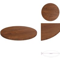 Runde Tischplatte Dunkelbraun Ø30x1,5 cm Behandeltes Eichenholz - Esstisch Platte - Eiche Massiv - Runder Tisch - Tischplatte Wohnzimmer von VIDAXL