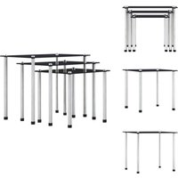 Satztische 3 Stk. Schwarz Hartglas - Set Von Tischen - Wohnzimmer Dekoration - Couchtisch - Sideboard - Nette Möbel Satztische 3 Stk. Schwarz Hartglas - Set Von Tischen - Wohnzimmer Dekoration - Couchtisch - Sideboard - Nette Möbel von VIDAXL