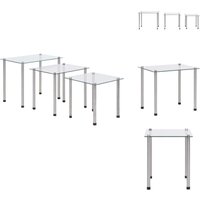 Satztische 3-tlg. Transparent Hartglas - Setztöne - Wohnzimmer Deko - Glasmöbel - Couchtischset - Sideboard Satztische 3-tlg. Transparent Hartglas - Setztöne - Wohnzimmer Deko - Glasmöbel - Couchtischset - Sideboard von VIDAXL