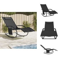 Schaukelliege Schwarz Stahl und Textilene - Schaukelliege - Gartenliege - Sonnenschirm - Outdoor Möbel - Relaxsessel Schaukelliege Schwarz Stahl und Textilene - Schaukelliege - Gartenliege - Sonnenschirm - Outdoor Möbel - Relaxsessel von VIDAXL