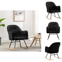 Vidaxl - Schaukelstühle - Living Schaukelstuhl Schwarz Samt - Schwarz Vidaxl - Schaukelstühle - Living Schaukelstuhl Schwarz Samt - Schwarz von VIDAXL