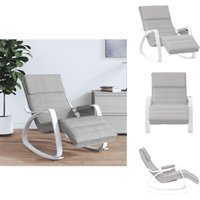 Schaukelstuhl Hellgrau Stoff - Schaukelstuhl - Lounge Chair - Gartenstuhl - Esszimmerstuhl - Gemütlicher Stuhl von VIDAXL