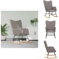 Schaukelstuhl Taupe Stoff - Schaukelstuhl - Relaxsessel - Wohnzimmersessel - Lounge Chair - Gemütlicher Stuhl Schaukelstuhl Taupe Stoff - Schaukelstuhl - Relaxsessel - Wohnzimmersessel - Lounge Chair - Gemütlicher Stuhl von VIDAXL