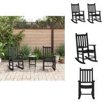 Vidaxl - Schaukelstuhl für Kinder 2 Stk. Schwarz Massivholz Pappel - Kinderzimmer Möbel - Holz Schaukelstuhl - Outdoor Spielzeug - Gartenmöbel Vidaxl - Schaukelstuhl für Kinder 2 Stk. Schwarz Massivholz Pappel - Kinderzimmer Möbel - Holz Schaukelstuhl - Outdoor Spielzeug - Gartenmöbel von VIDAXL