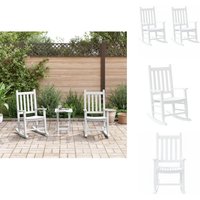 Vidaxl - Schaukelstuhl für Kinder 2 Stk. Weiß Massivholz Pappel - Holzsessel - Kinderstuhl - Schaukelsessel - Outdoor Möbel - Gartenmöbel von VIDAXL
