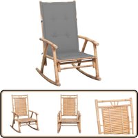 Vidaxl - Schaukelstuhl mit Auflage Bambus - Bambussessel - Gartenstuhl - Outdoor Möbel - Lounge Sessel - Balkonmöbel Vidaxl - Schaukelstuhl mit Auflage Bambus - Bambussessel - Gartenstuhl - Outdoor Möbel - Lounge Sessel - Balkonmöbel von VIDAXL