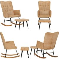 Vidaxl - Schaukelstuhl mit Fußhocker Creme Vintage Canvas - Schaukelstuhl - Sitzsack - Gartenmöbel - Outdoor Möbel - Loungemöbel - Home & Living Vidaxl - Schaukelstuhl mit Fußhocker Creme Vintage Canvas - Schaukelstuhl - Sitzsack - Gartenmöbel - Outdoor Möbel - Loungemöbel - Home & Living von VIDAXL