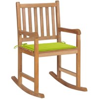 Vidaxl - Schaukelstuhl mit Hellgrünem Kissen Massivholz Teak Vidaxl - Schaukelstuhl mit Hellgrünem Kissen Massivholz Teak von VIDAXL