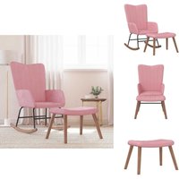 Vidaxl - Schaukelstuhl mit Hocker Samt Rosa - Schaukelstuhl Mit Hocker - Schaukelstühle Mit Hocker - Schaukelstuhl Mit Fußhocker - Schaukelstühle Mit Vidaxl - Schaukelstuhl mit Hocker Samt Rosa - Schaukelstuhl Mit Hocker - Schaukelstühle Mit Hocker - Schaukelstuhl Mit Fußhocker - Schaukelstühle Mit von VIDAXL