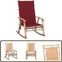 Vidaxl - Schaukelstuhl mit Kissen Bambus - Bambussessel - Gartenstuhl - Outdoor Möbel - Lounge Chair - Balkonmöbel Vidaxl - Schaukelstuhl mit Kissen Bambus - Bambussessel - Gartenstuhl - Outdoor Möbel - Lounge Chair - Balkonmöbel von VIDAXL
