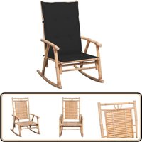 Vidaxl - Schaukelstuhl mit Kissen Bambus - Bambussessel - Gartenstuhl - Outdoor Möbel - Lounge Chair - Balkonmöbel Vidaxl - Schaukelstuhl mit Kissen Bambus - Bambussessel - Gartenstuhl - Outdoor Möbel - Lounge Chair - Balkonmöbel von VIDAXL
