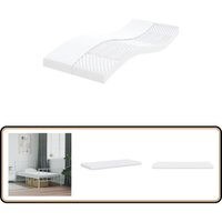 Vidaxl - Schaumstoffmatratze Weiß 90x200 cm 7-Zonen Härtegrad 20 ild - Schaumstoffmatratze - Matratze 90x200 - Einzelbett - 7 Zonen Matratze - Weiche Vidaxl - Schaumstoffmatratze Weiß 90x200 cm 7-Zonen Härtegrad 20 ild - Schaumstoffmatratze - Matratze 90x200 - Einzelbett - 7 Zonen Matratze - Weiche von VIDAXL