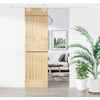 Vidaxl - Schiebetür mit Beschlag 70x210 cm Massivholz Kiefer von VIDAXL
