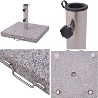 Vidaxl - Schirmständer 45 cm - Sonnenschirmständer - Sonnenschirm Ständer - Home & Living - Grau von VIDAXL
