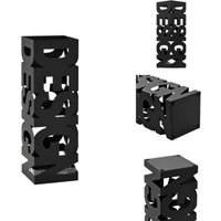 Vidaxl - Schirmständer - Living Regenschirmständer Design Stahl Schwarz - Schwarz von VIDAXL