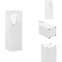 Vidaxl - Schirmständer - Living Regenschirmständer Steinen-Design Stahl Weiß - Weiß von VIDAXL