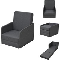 Schlafsessel Ausziehbar Dunkelgrau Stoff - Ausziehsessel - Schlafsofa - Sofa Bed - Wohnzimmersessel - Grau von VIDAXL