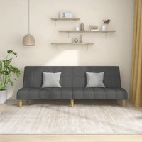 Vidaxl - Schlafsofa 2-Sitzer Dunkelgrau Stoff von VIDAXL
