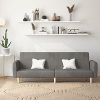 Schlafsofa 2-Sitzer Dunkelgrau Stoff - Vidaxl von VIDAXL