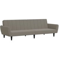 Vidaxl - Schlafsofa 2-Sitzer Hellgrau Samt 326972 von VIDAXL