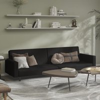 Schlafsofa 2-Sitzer Schwarz Samt - Vidaxl von VIDAXL