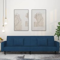 Schlafsofa 2-Sitzer mit 2 Kissen Blau Samt Vidaxl 60664 Schlafsofa 2-Sitzer mit 2 Kissen Blau Samt Vidaxl 60664 von VIDAXL